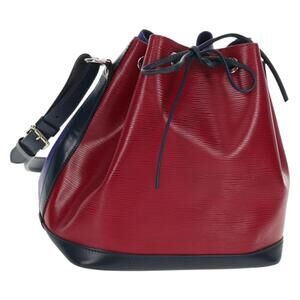 LOUIS VUITTON Epi Petit Noe Shoulder Bag Tricolor Purple Red Navy Auth 157854V